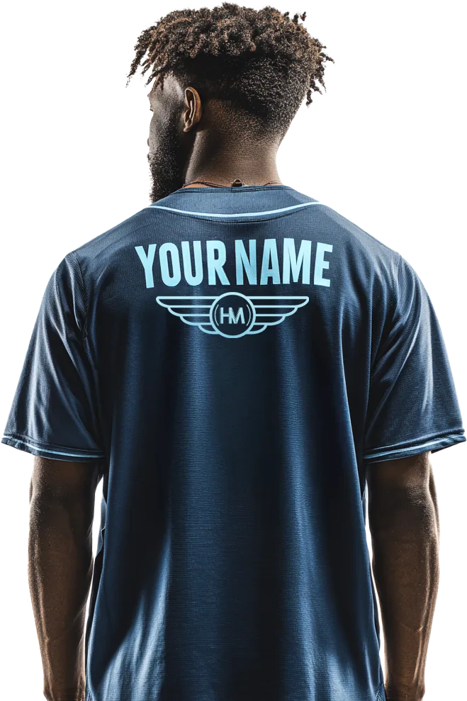 Highland Mortgage tee with YOUR NAME and the winged HM crest